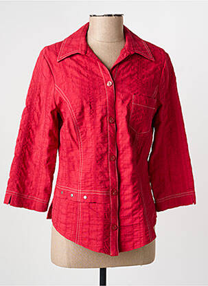 Chemisier coupe cintrée manches 3/4 rouge GUY DUBOUIS femme