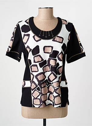 T-shirt stretch manches courtes noir GUY DUBOUIS femme