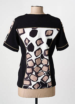 T-shirt stretch manches courtes noir GUY DUBOUIS femme