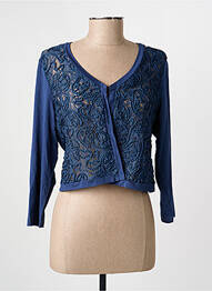 Gilet manches longues manches 3/4 bleu MERI & ESCA femme