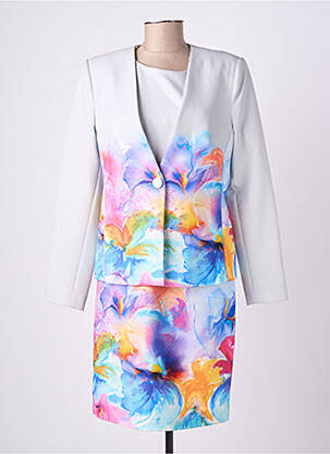 Ensemble robe type de veste chic gris FRANCE RIVOIRE femme
