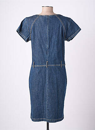 Robe mi-longue fermeture zippée au dos manches courtes bleu MERI & ESCA femme