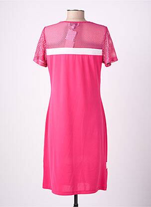 Robe mi-longue manches courtes manches courtes rose GUY DUBOUIS femme