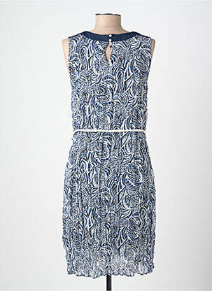 Robe mi-longue imprimé fantaisie sans manche bleu MERI & ESCA femme