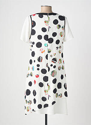 Robe mi-longue coupe fluide manches courtes blanc MERI & ESCA femme