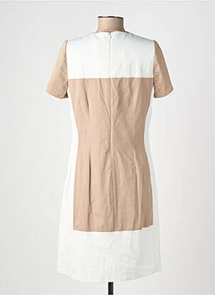 Robe mi-longue fermeture zippée au dos manches courtes blanc MERI & ESCA femme