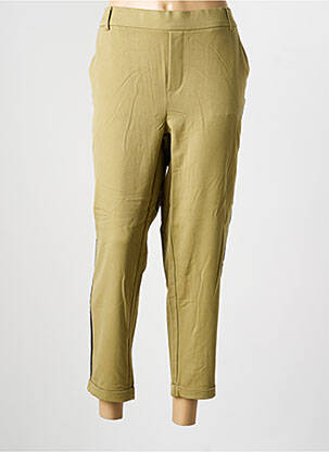 Pantalon 7/8 tissage popeline taille normale vert VERO MODA femme