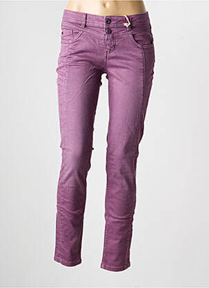 Jeans coupe slim tissage brut taille normale violet STREET ONE femme