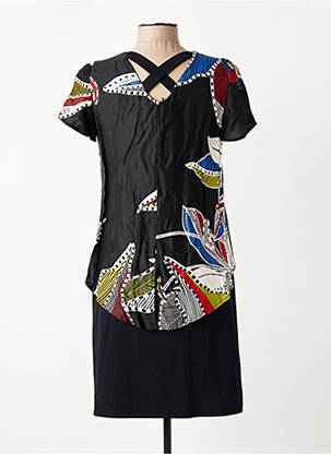 Robe courte manches courtes manches courtes noir MERI & ESCA femme