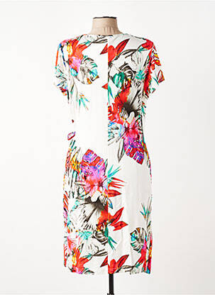 Robe courte manches courtes manches courtes blanc MERI & ESCA femme