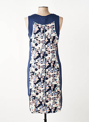 Robe mi-longue sans manche sans manche bleu GUY DUBOUIS femme