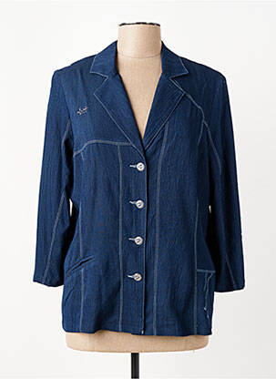 Blazer fausses poches bleu GUY DUBOUIS femme