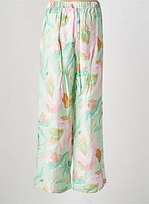 Pantalon large tissage popeline taille normale vert VERO MODA femme