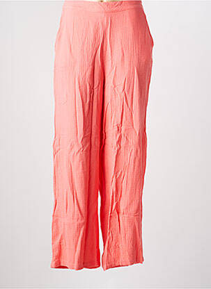 Pantalon large tissage crêpe taille normale orange VERO MODA femme