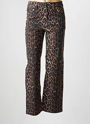 Jeans coupe droite taille haute taille haute marron B.YOUNG femme
