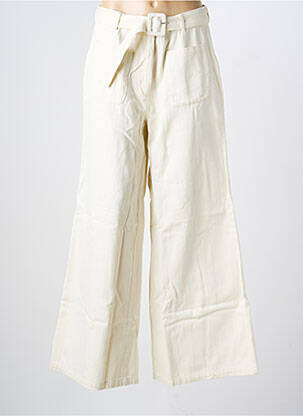 Jeans coupe large taille normale taille normale beige ICHI femme