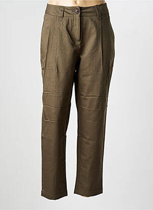 Pantalon chino tissage popeline taille normale vert VERO MODA femme