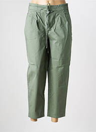 Pantalon 7/8 tissage popeline taille normale vert VERO MODA femme