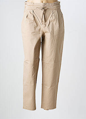 Pantalon 7/8 taille à pinces taille normale beige VERO MODA femme