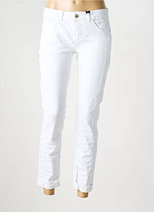 Jeans coupe slim stretch taille basse blanc STREET ONE femme