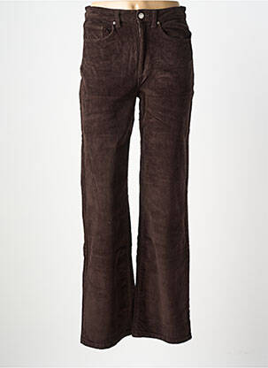 Pantalon droit stretch taille normale marron VERO MODA femme
