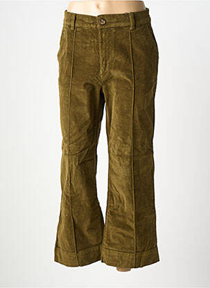 Pantalon droit stretch taille normale vert B.YOUNG femme