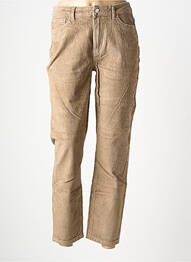 Pantalon droit stretch taille normale marron VERO MODA femme