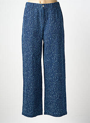 Pantalon large fermeture zippée sous rabat boutonné taille normale bleu B.YOUNG femme