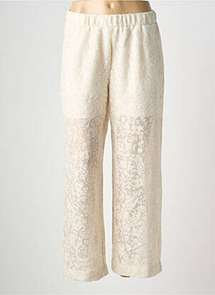 Pantalon large taille normale taille normale beige B.YOUNG femme