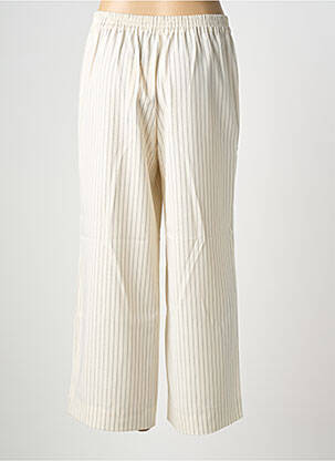 Pantalon large tissage popeline taille normale beige B.YOUNG femme