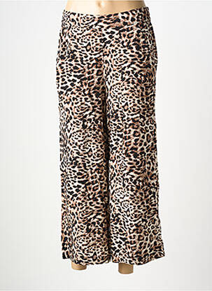 Pantalon large tissage popeline taille normale marron B.YOUNG femme