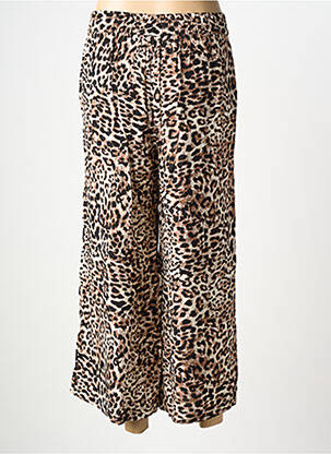 Pantalon large tissage popeline taille normale marron B.YOUNG femme
