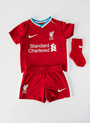 Ensemble short sérigraphie floquée rouge NIKE garçon