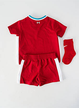 Ensemble short sérigraphie floquée rouge NIKE garçon