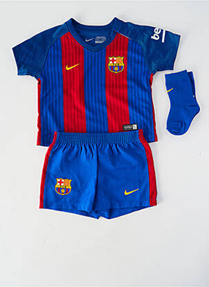 Ensemble short sérigraphie floquée bleu NIKE garçon