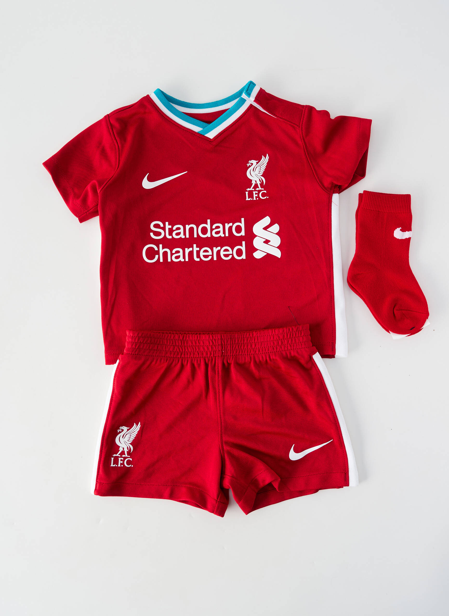 Ensemble short sérigraphie floquée rouge NIKE garçon