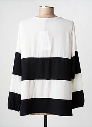 Blouse col rond manches longues blanc QUATTRO femme