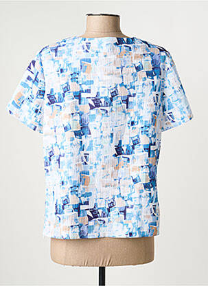 Blouse manches courtes manches courtes bleu GUY DUBOUIS femme