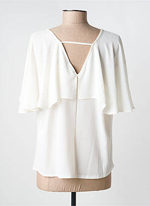 Blouse légère et transparente manches 3/4 blanc GUY DUBOUIS femme