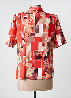 Chemisier tissage crêpe manches courtes orange GUY DUBOUIS femme