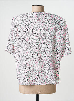 Chemisier tissage crêpe manches courtes rose GUY DUBOUIS femme