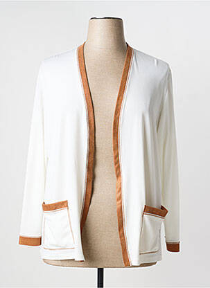 Gilet manches longues col v beige MERI & ESCA femme