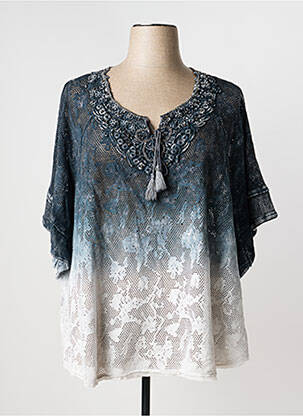 Top stretch manches 3/4 gris GUY DUBOUIS femme