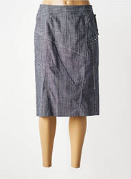 Jupe mi-longue coupe droite gris FRANCE RIVOIRE femme