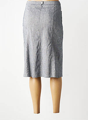 Jupe mi-longue coupe droite gris FRANCE RIVOIRE femme