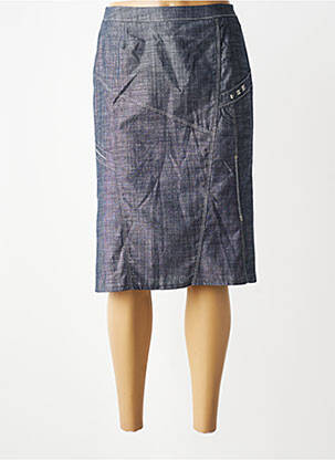 Jupe mi-longue coupe évasée gris GUY DUBOUIS femme
