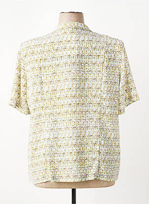Chemisier tissage crêpe manches courtes vert GUY DUBOUIS femme
