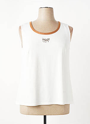 Top sans manche sans manche blanc MERI & ESCA femme