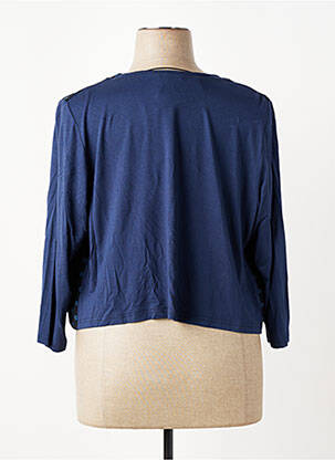 Gilet manches longues col v bleu MERI & ESCA femme