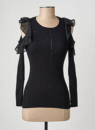 Top stretch manches longues noir GUESS femme